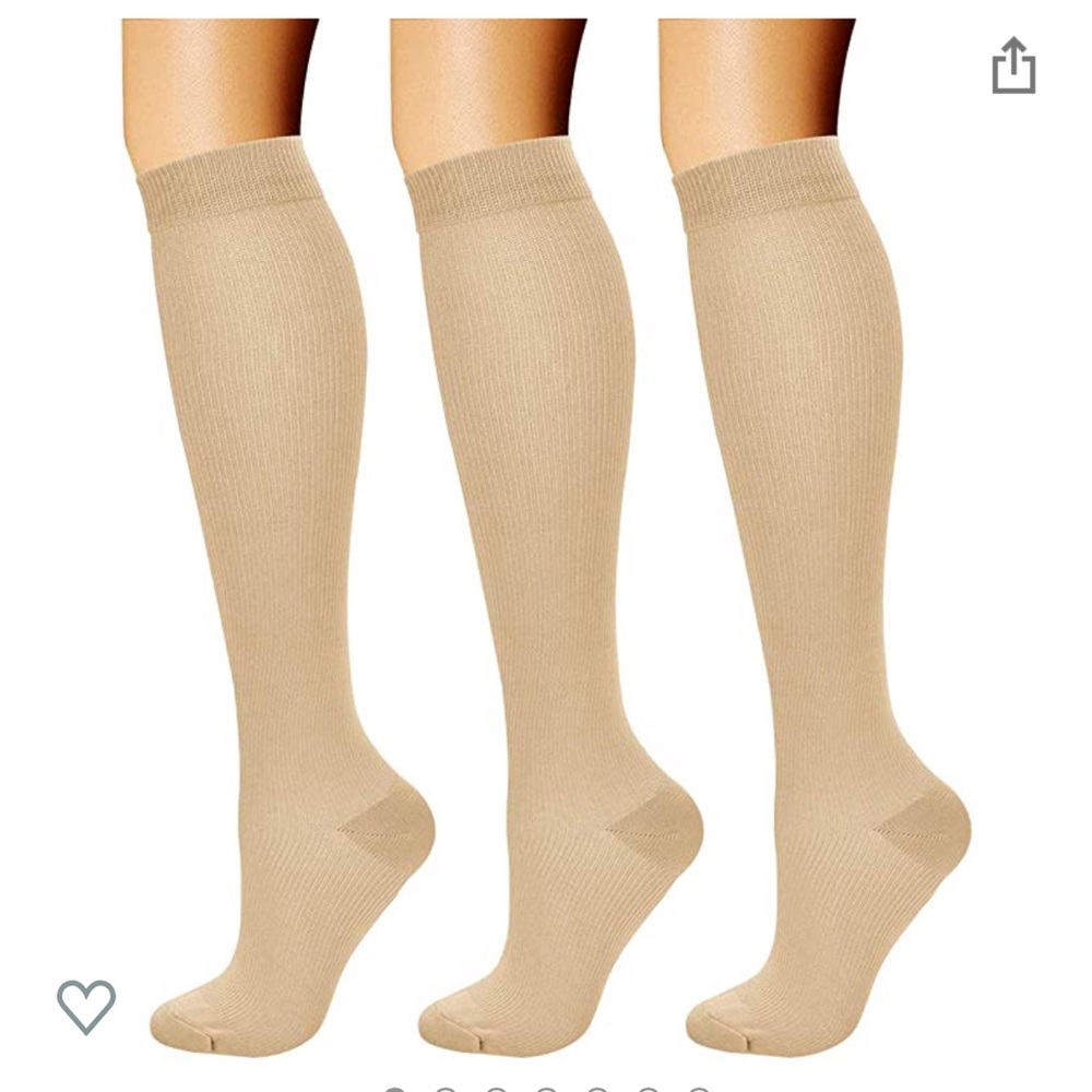 Three pair women’s compression socks size S/M